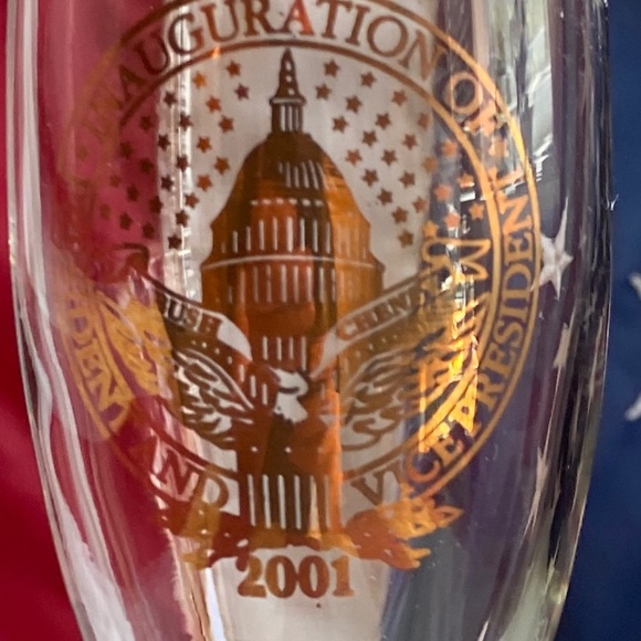 Champaign Glasses 2001 Inauguration of George W. Bush EUC